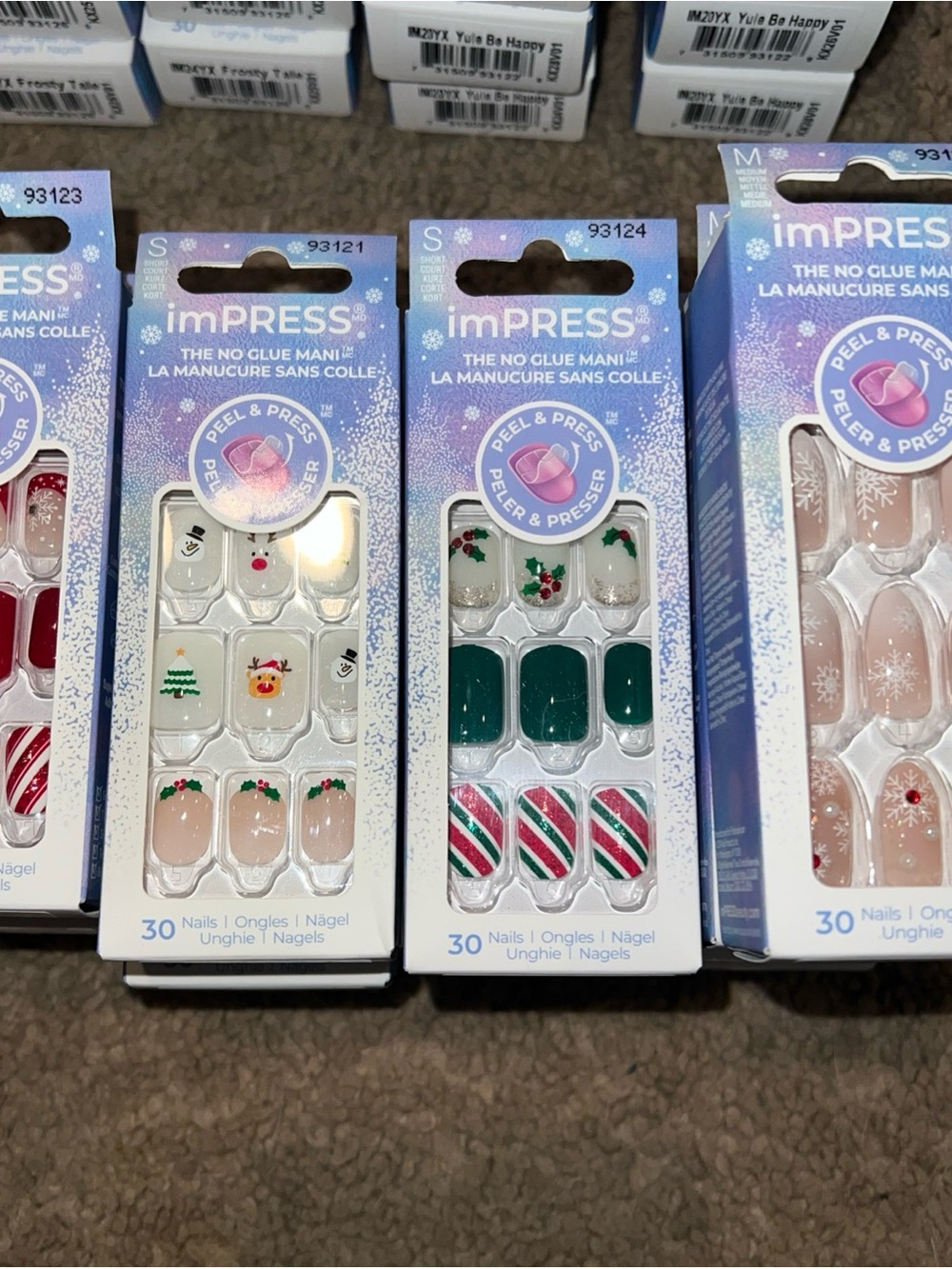 Lot of 35 imPRESS Press-On Nails Set Christmas bundle assorted - Picture 3 of 7